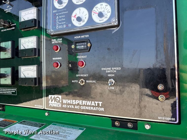 image for item EN7014 2018 Whisperwatt DCA-45SSIU4F generator