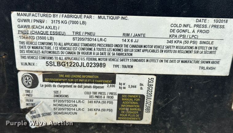 image for item EN7014 2018 Whisperwatt DCA-45SSIU4F generator