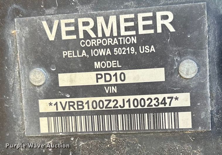 image for item EN7017 2018 Vermeer PD10 pile driver