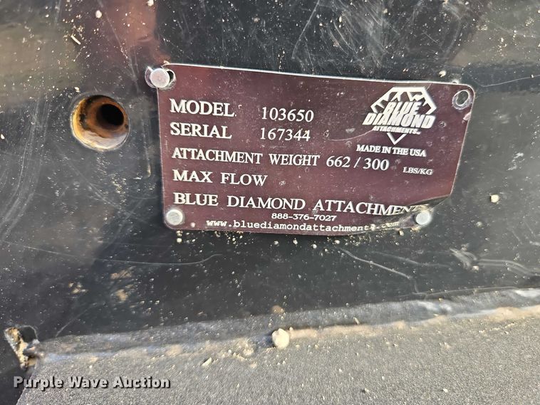 image for item EO4702 Blue Diamond 103650 excavator rotary mower