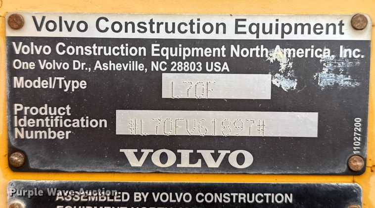 image for item EP0663 2007 Volvo L70F wheel loader