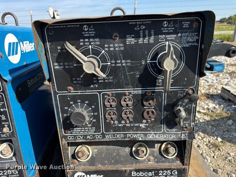image for item ER0067 (2) Miller Bobcat 225G welders