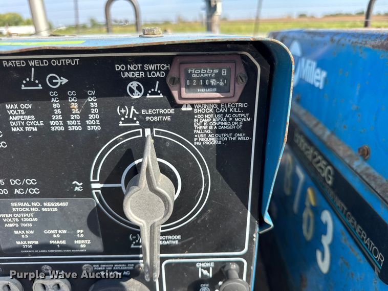 image for item ER0067 (2) Miller Bobcat 225G welders