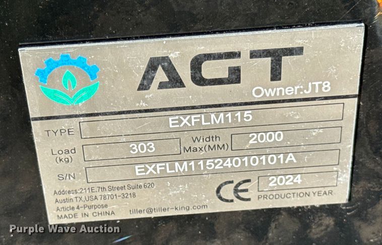 image for item ER0068 2024 AGT EXFLM115 excavator flail mower