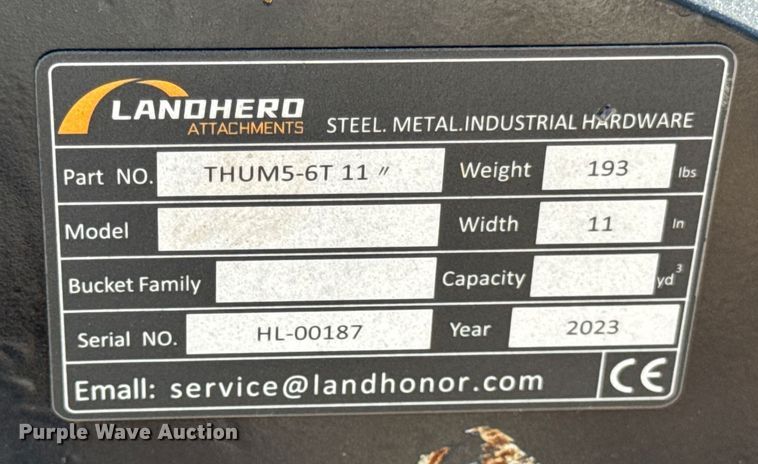 image for item ER0073 (2) 2023 Landhero mini excavator thumbs