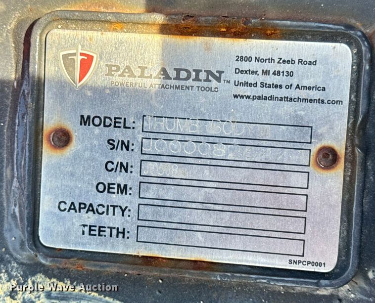 image for item ER0082 Paladin Thumb Body excavator thumb