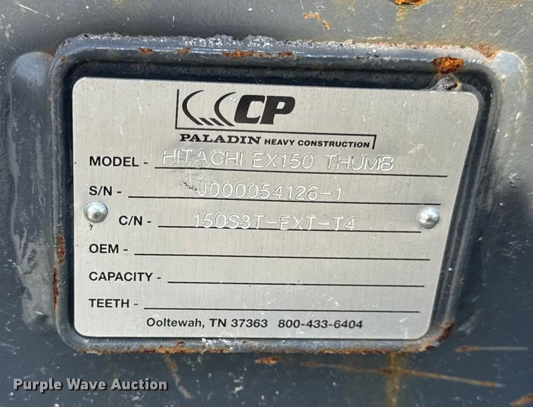 image for item ER0083 CP Hitachi EX150 Thumb excavator thumb