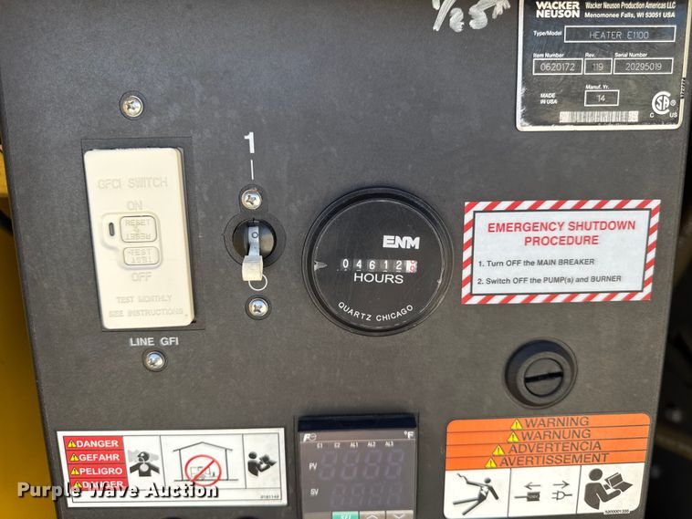 image for item ER0102 2014 Wacker Neuson Heater E1100  ground heater