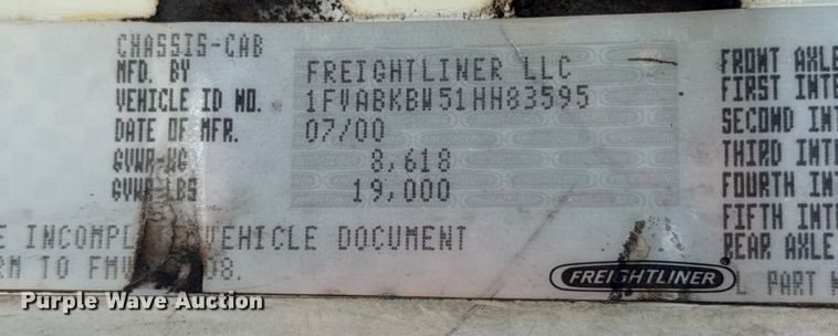 image for item ER0128 2001 Freightliner FL50 bucket truck