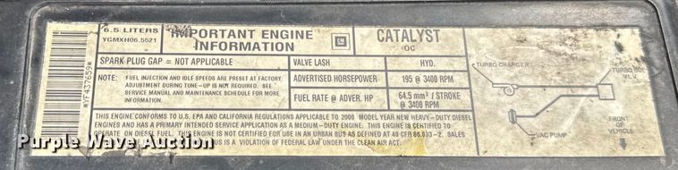 image for item ER0132 2000 GMC Sierra 3500 bucket truck