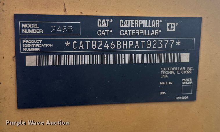 image for item ER2445 2005 Caterpillar 246B skid steer loader