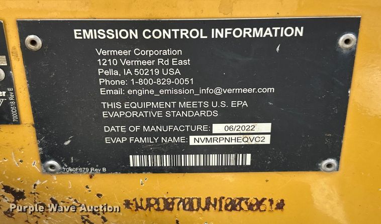 image for item ET3204 2022 Vermeer RTX250 trencher