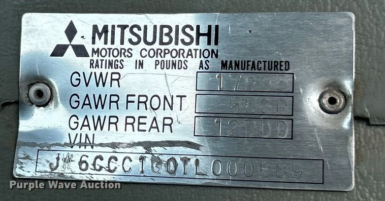 image for item ET3477 1996 Mitsubishi Fuso FH211 dump flatbed truck