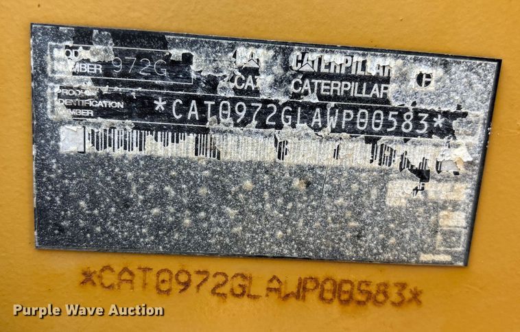 image for item ET4611 2005 Caterpillar 972G Series II wheel loader
