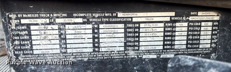 image for item ET4612 2007 Kenworth T800 ready mix truck