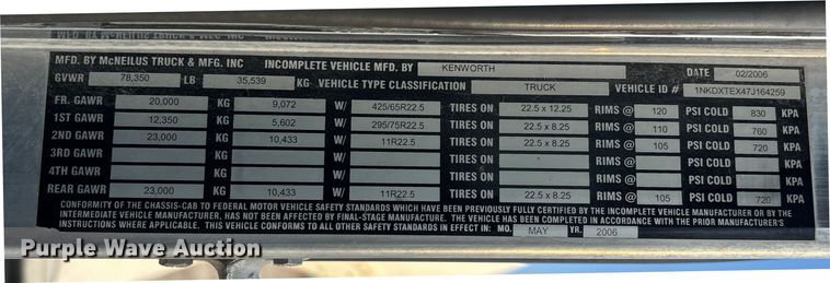 image for item ET4613 2007 Kenworth T800 ready mix truck