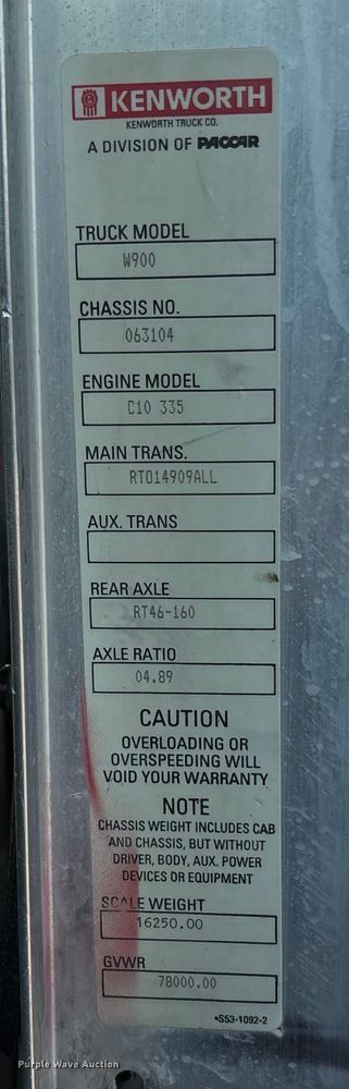 image for item ET4614 2004 Kenworth W900 ready mix truck