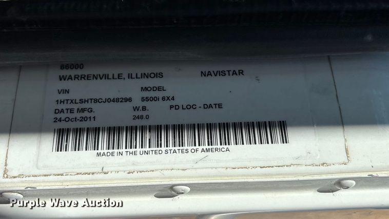 image for item ET4678 2012 International PayStar 5500i ready mix truck