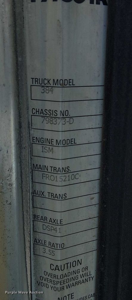 image for item EU2509 2010 Peterbilt 384 dump truck