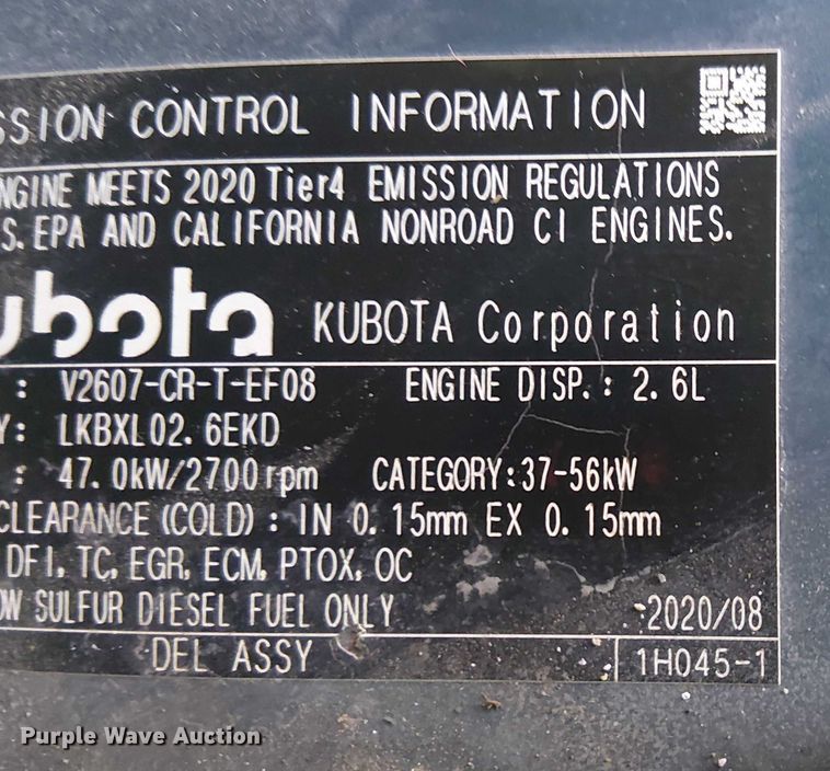 image for item EU2551 2020 Kubota SSV65 skid steer loader