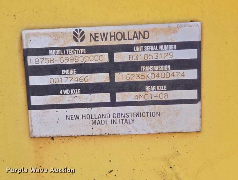 image for item EU3797 2005 New Holland LB75B backhoe