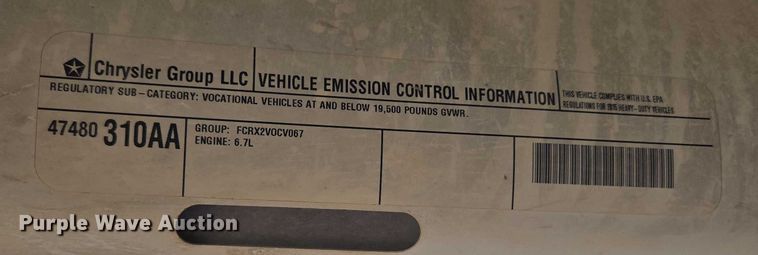 image for item EU3828 2015 RAM 5500 Crew Cab bucket truck