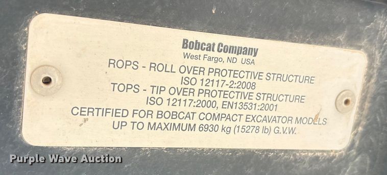 image for item EU4638 2018 Bobcat E45 mini excavator