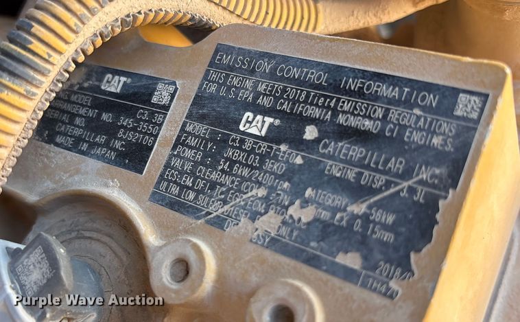 image for item EU4639 2019 Caterpillar 259D tracked skid steer loader