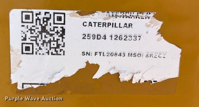 image for item EU4639 2019 Caterpillar 259D tracked skid steer loader