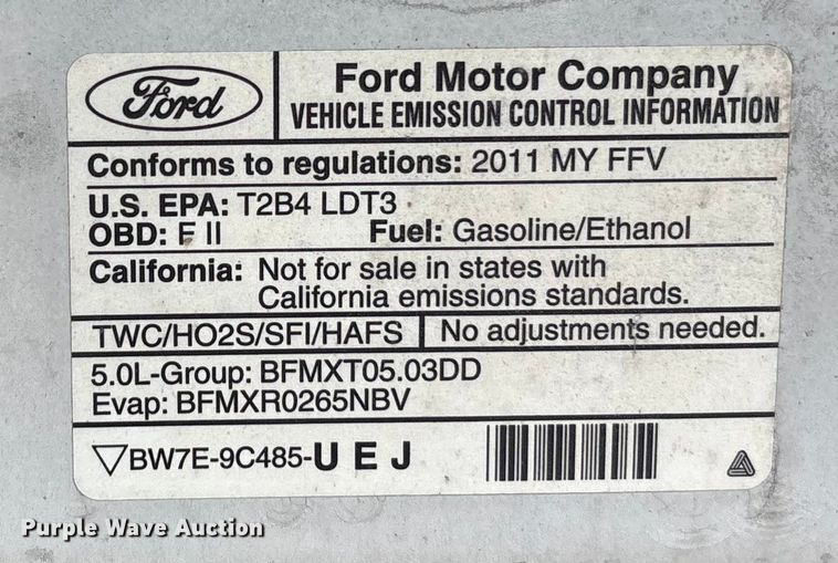 image for item EU4651 2011 Ford F150 utility bed pickup truck