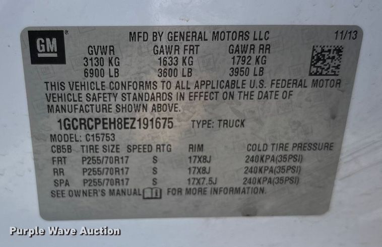 image for item EU4652 2014 Chevrolet Silverado 1500 Double Cab utility bed pickup truck