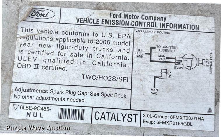 image for item EU4656 2006 Ford Ranger pickup truck