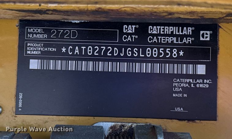 image for item EU5050 2013 Caterpillar 272D skid steer loader