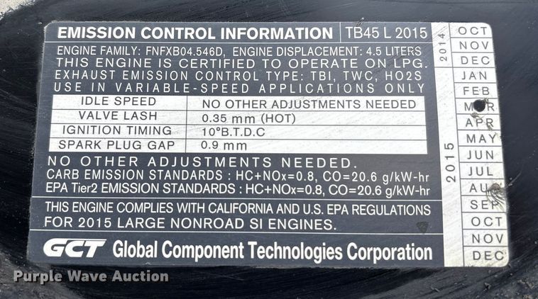 image for item EU7006 2015 UniCarriers PF110YLP forklift