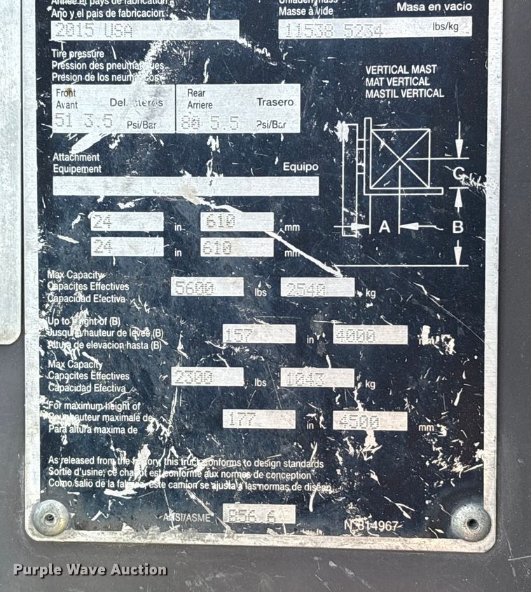 image for item EU7007 2015 Manitou M30-2T forklift