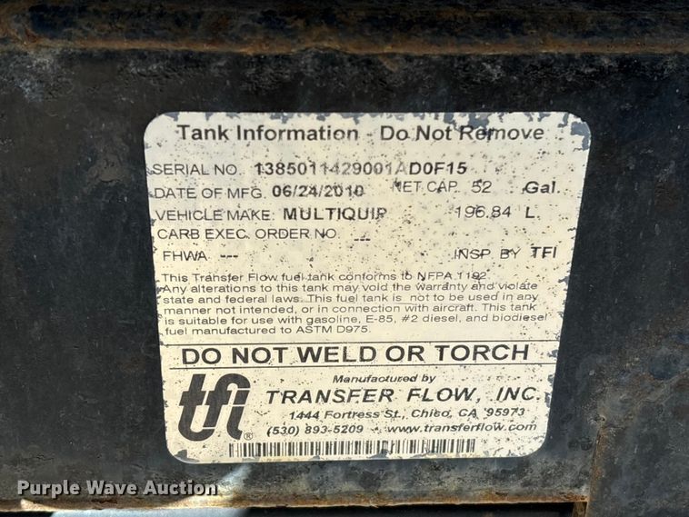 image for item EU7020 2010 Multiquip DH-07501 generator