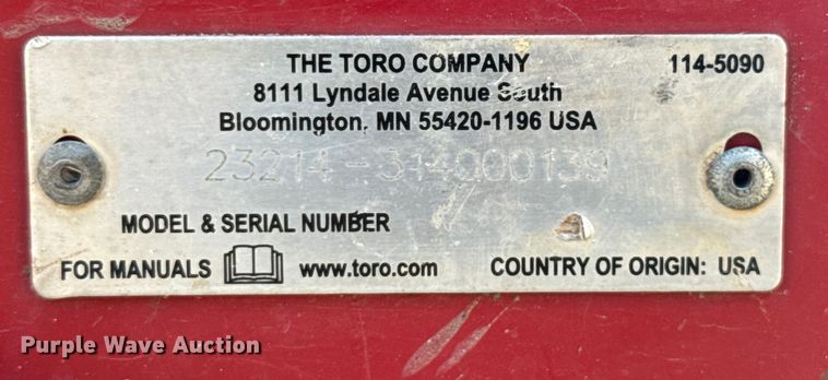 image for item EV1852 2014 Toro STX38 stump grinder