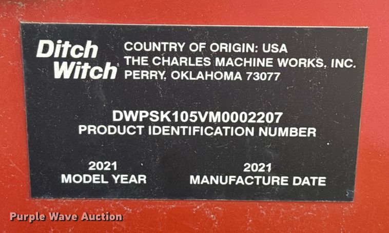 image for item EV1853 2021 Ditch Witch SK1050 compact utility loader