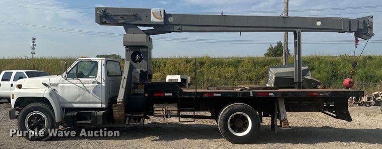 image for item EV1854 1990 Ford F700 crane truck