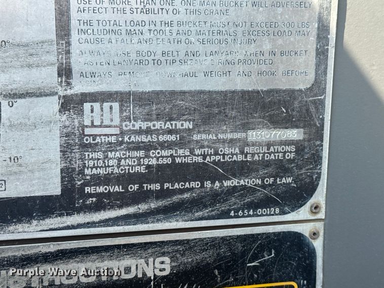 image for item EV1854 1990 Ford F700 crane truck