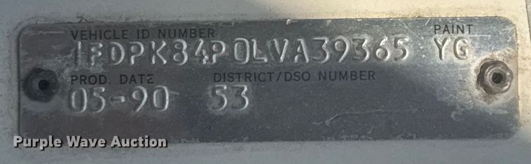 image for item EV1854 1990 Ford F700 crane truck