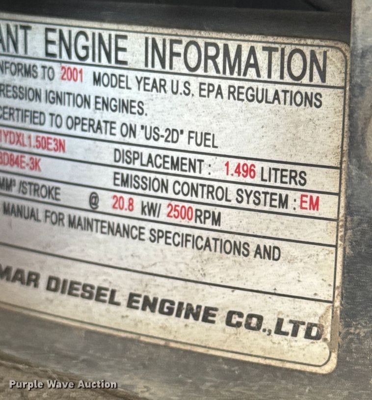 image for item EV1856 2002 Komatsu PC30MR-1 mini excavator