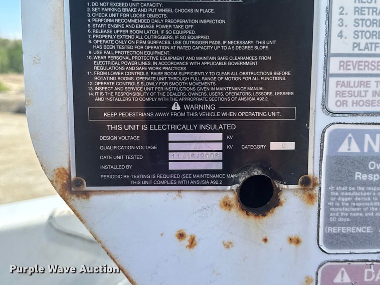 image for item EV1894 2007 Ford F550 Super Duty bucket truck