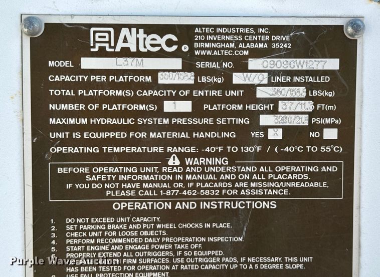 image for item EV1895 2009 Ford  F550 Super Duty bucket truck