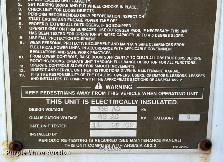 image for item EV1895 2009 Ford  F550 Super Duty bucket truck