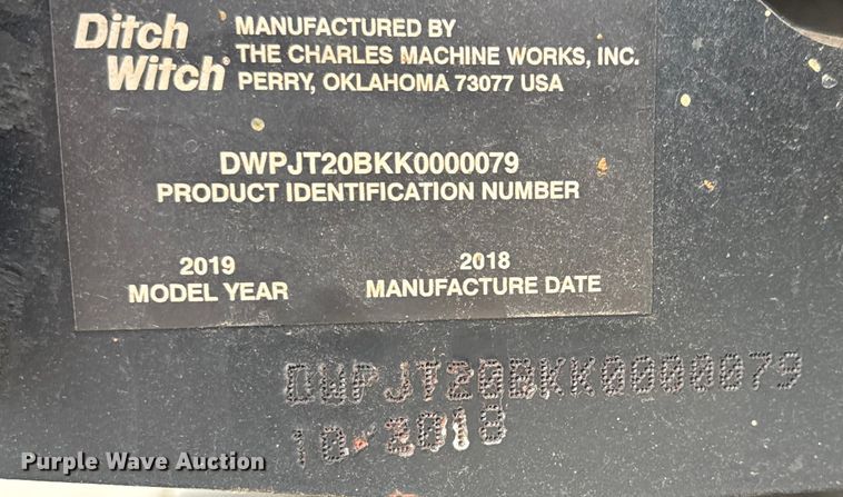 image for item EV1908 2019 Ditch Witch JT20 directional boring unit