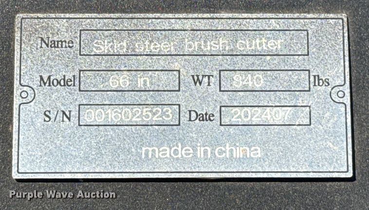 image for item GH9329 2024 Skid steer brush cutter