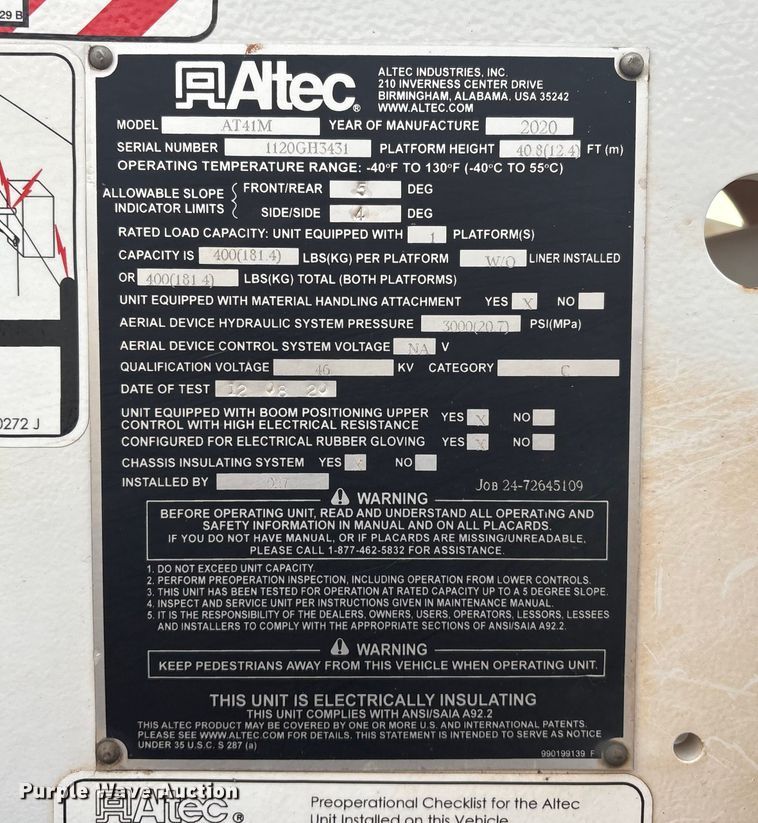 image for item GH9363 2020 Ford F550 SuperCab bucket truck