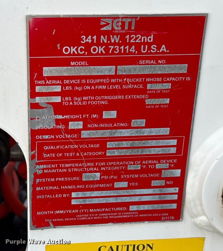 image for item GH9364 2018 Freightliner M2 bucket truck