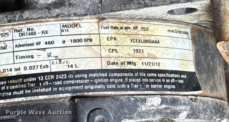 image for item GH9374 2013 Doosan HP1300WCU-T1 air compressor